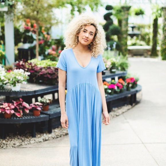 Sky Blue Maxi Dress - Picture 1 of 2